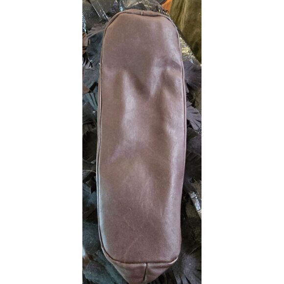 Fringe Leather Tote Bag With Beaded Handles Brown & Black Accents GAL Y2K - Picture 5 of 9